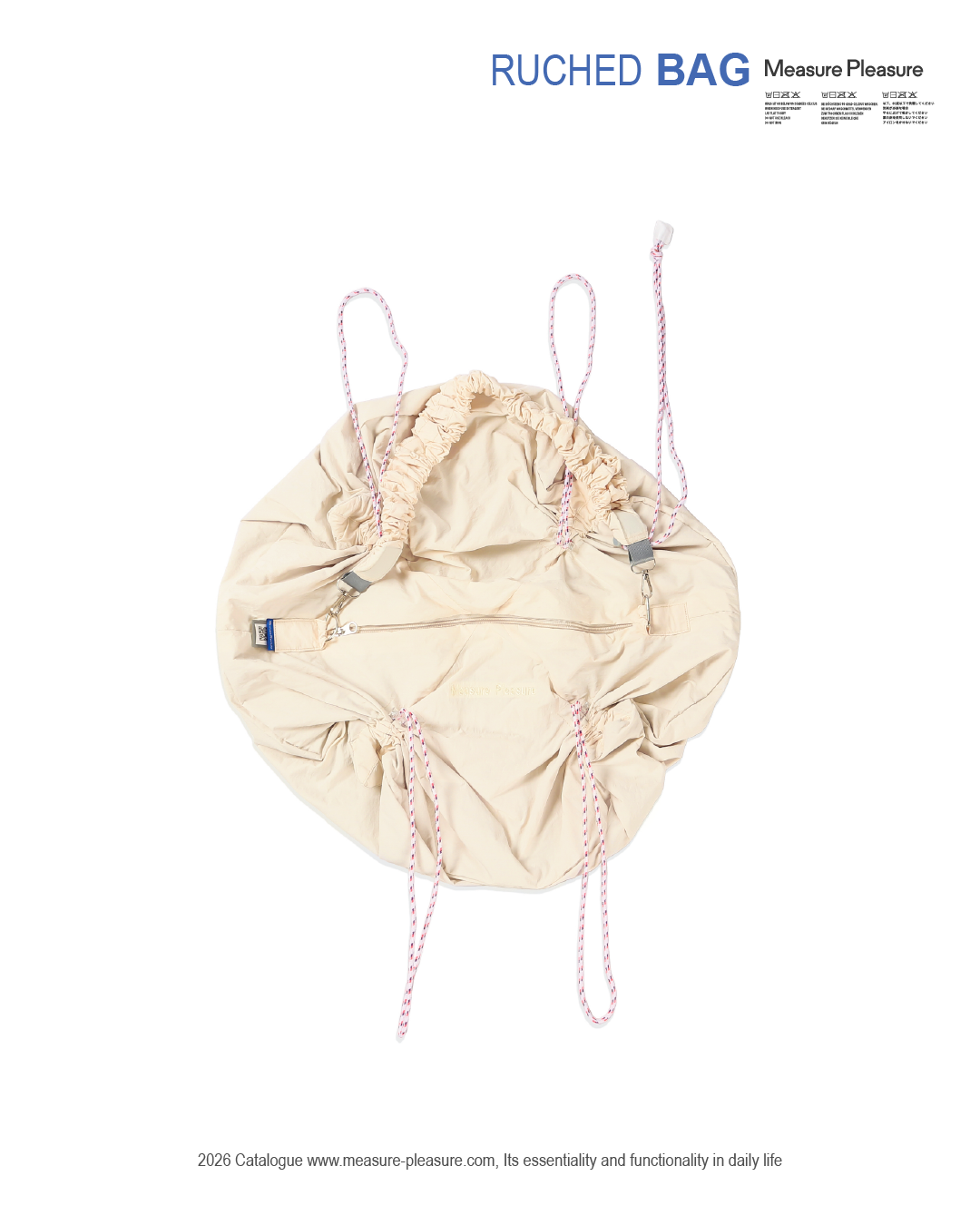 Ruched Bag Chalk White #706