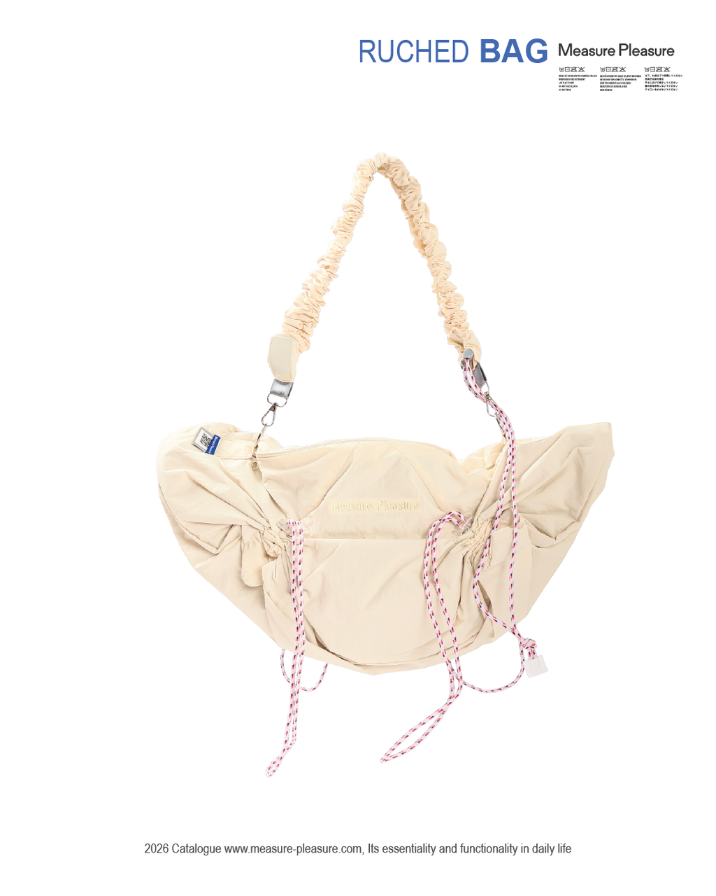Ruched Bag Chalk White #706