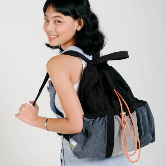 Onigiri Backpack Black - Blue Willow