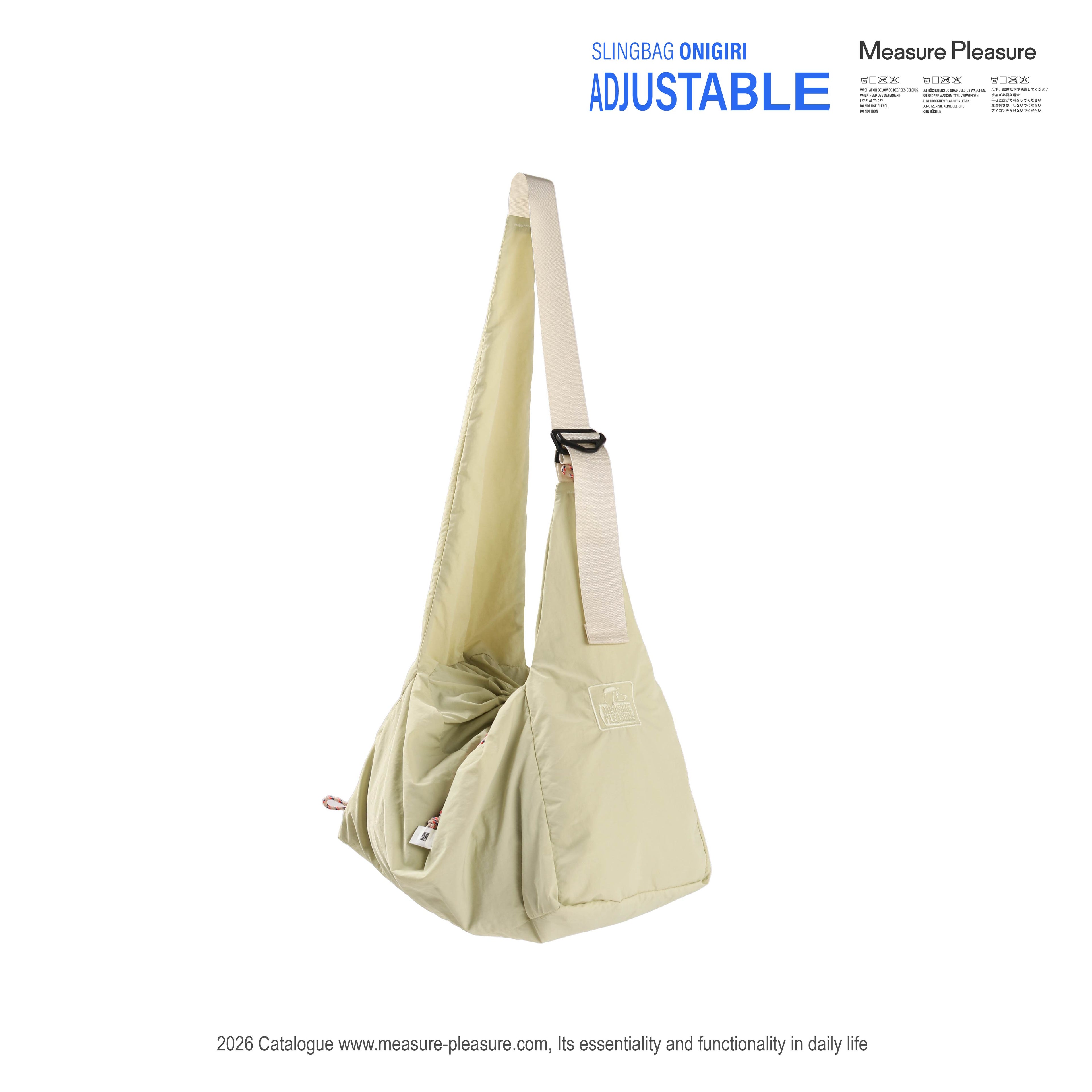 #044 Onigiri Adjustable Sling Bag Champagne