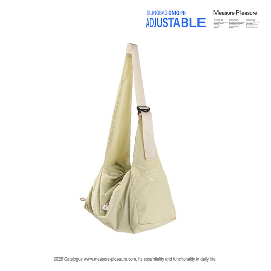 #044 Onigiri Adjustable Sling Bag Champagne