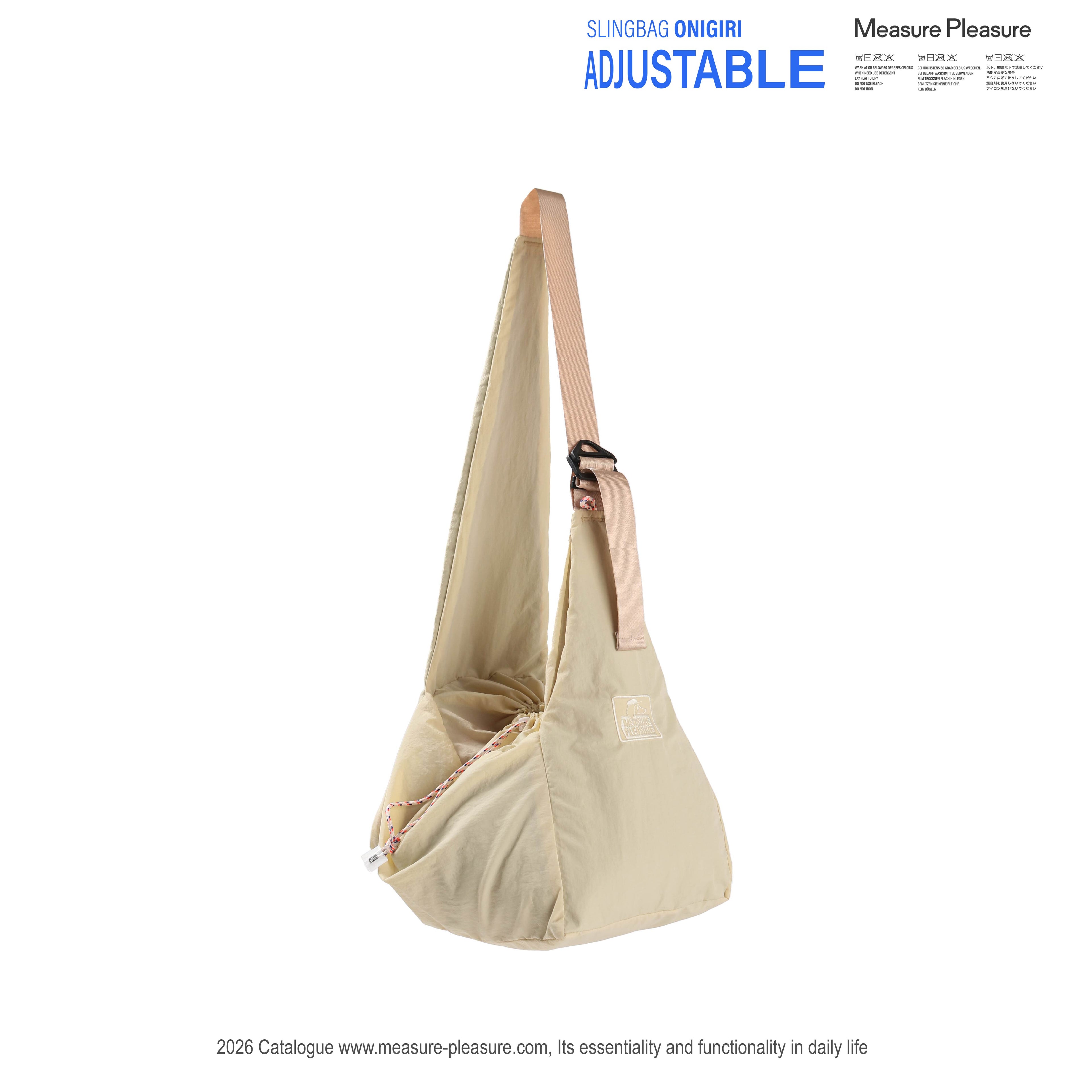 #040 Onigiri Adjustable Sling Bag Soft Sand