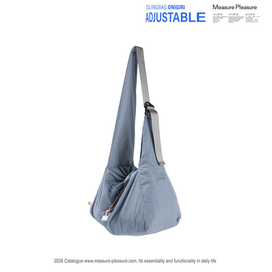 #049 Onigiri Adjustable Sling Bag Slate Blue