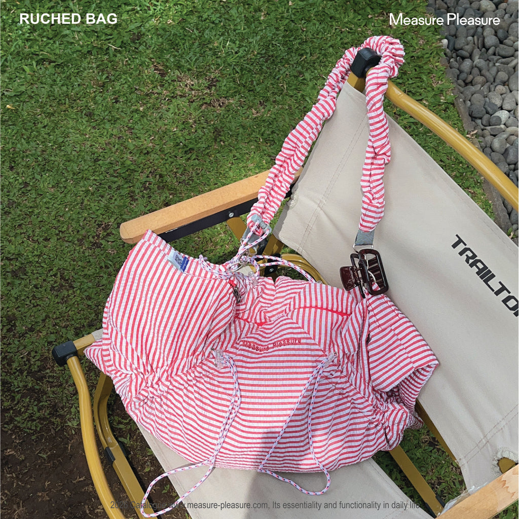Ruched Bag Cherry Strips #701