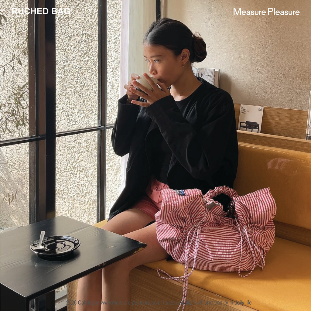 Ruched Bag Cherry Strips #701