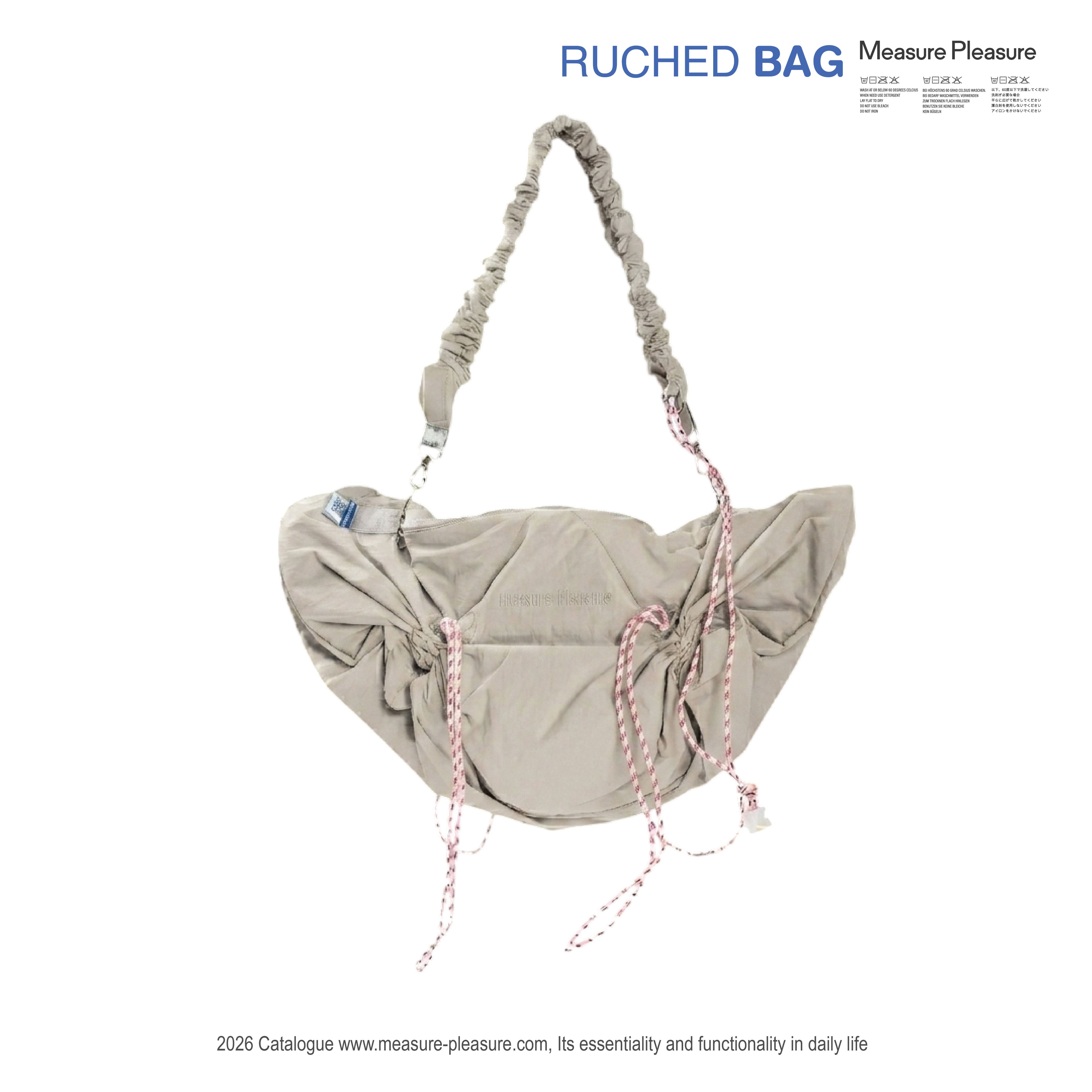 Ruched Bag Dark Grey #306